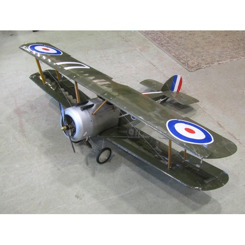 1091 - A remote control model british world war Bi-plane (lacks remote)