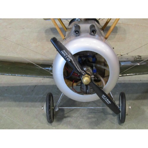 1091 - A remote control model british world war Bi-plane (lacks remote)