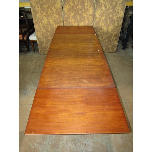 1153 - An A Younger Ltd mid-20th century teak dining room suite comprising a long sideboard, 75cm high x 21... 