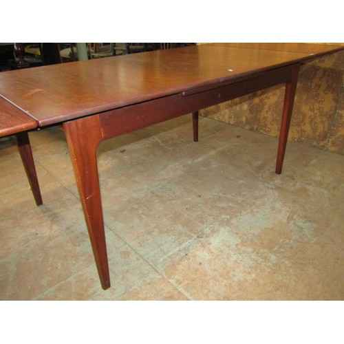 1153 - An A Younger Ltd mid-20th century teak dining room suite comprising a long sideboard, 75cm high x 21... 