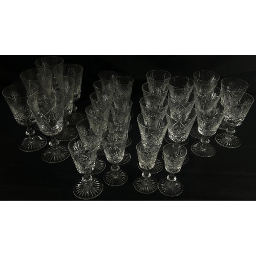 172 - A good selection of Stuart cut-crystal glass ware and Edinburgh cut-crystal glassware.