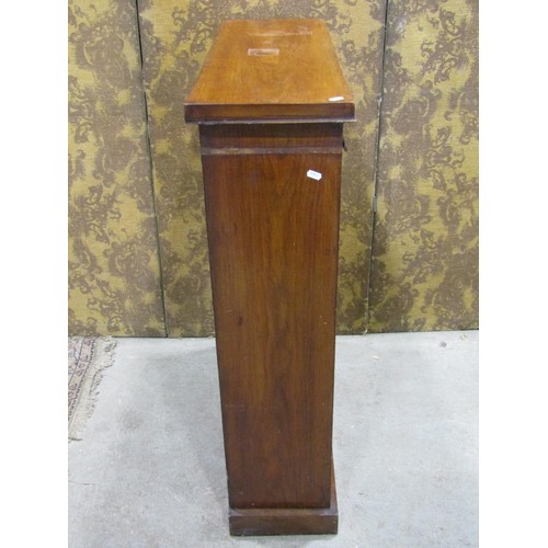 1196 - A late Victorian walnut floor standing open bookcase with three adjustable shelves, 107cm high x 84c... 