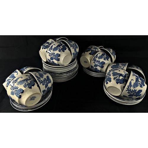 106 - A group of Wood & Sons and other transfer printed blue and white tea wares.