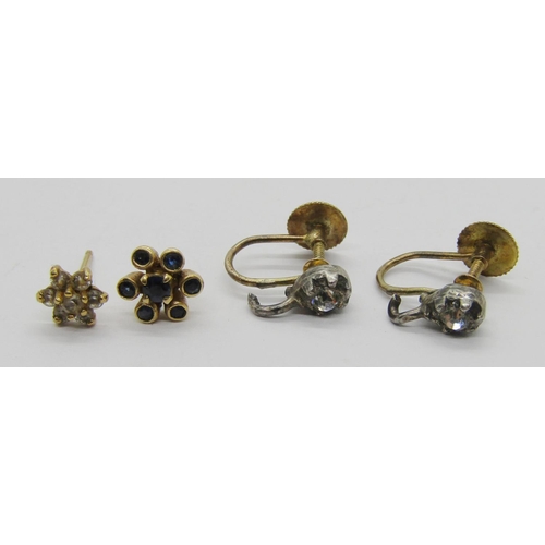 254 - Collection of 9ct earrings of various design, to include three pairs of knot design studs, 11.4g tot... 