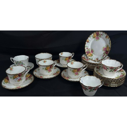 108 - A quantity of Royal Albert ‘Old Country Roses’ and other similar porcelain tea wares.