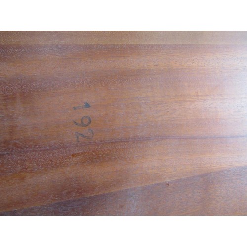 1245 - A G Plan teak D end pull out extending dining table with single additional bi-fold leaf, raised on s... 