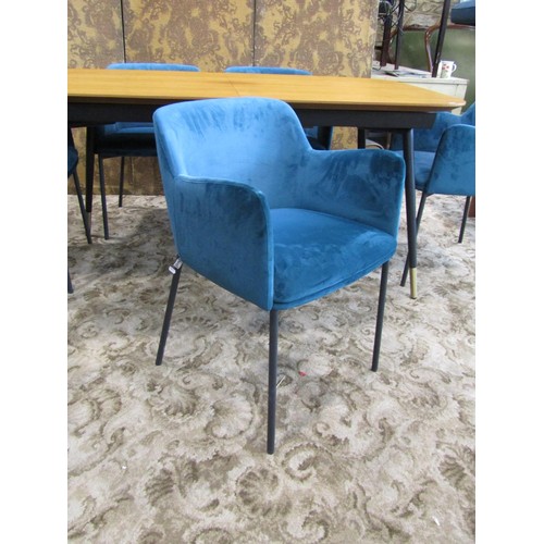 1249 - A contemporary retro style pull-out extending dining table with single additional bi-fold leaf raise... 