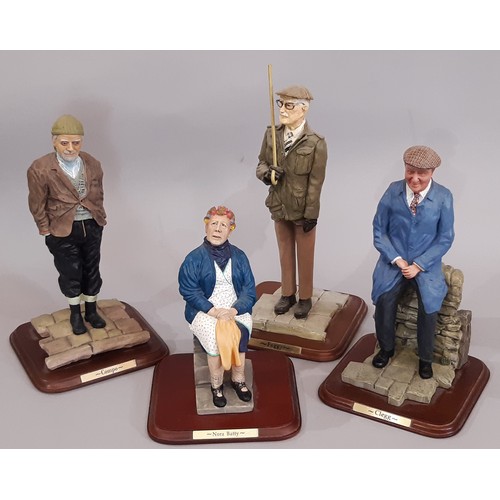 647 - Collection of ten Last of the Summer Wine figures by Danbury Mint together with an associated villag... 