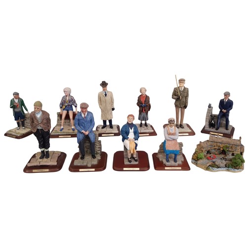 647 - Collection of ten Last of the Summer Wine figures by Danbury Mint together with an associated villag... 