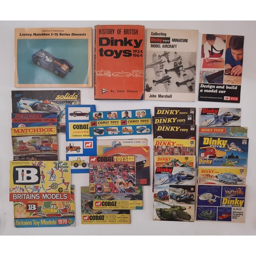 649 - A collection of 1960's-70's toy catalogues and publications for Dinky, Corgi, Matchbox, Britains, Le... 