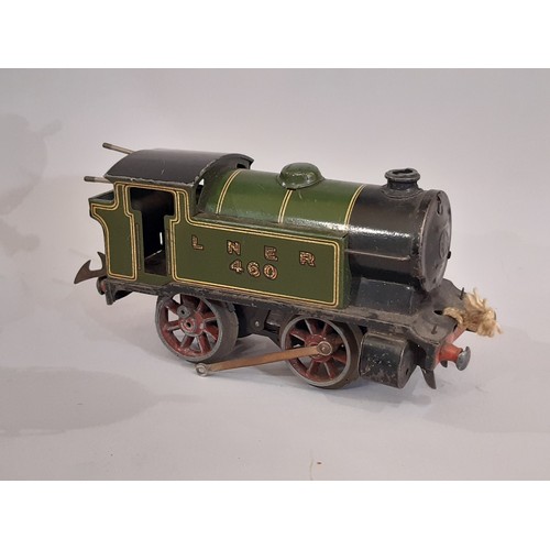 657 - Two clockwork 0 gauge Hornby locomotives including no 501 LMS 5600 in maroon livery with tender (box... 