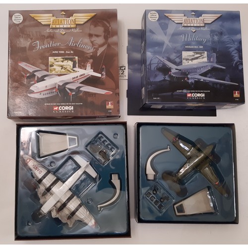 664 - Nine boxed model aircraft by Corgi including 3 Aviation Archive 1:144 scale Lockheed Constellation 4... 