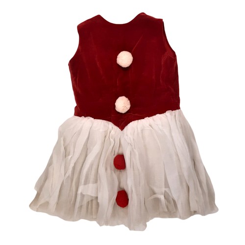 689 - Early 20th century child's Pierrot style costume dress with pink velvet sleeveless bodice, multi lay... 