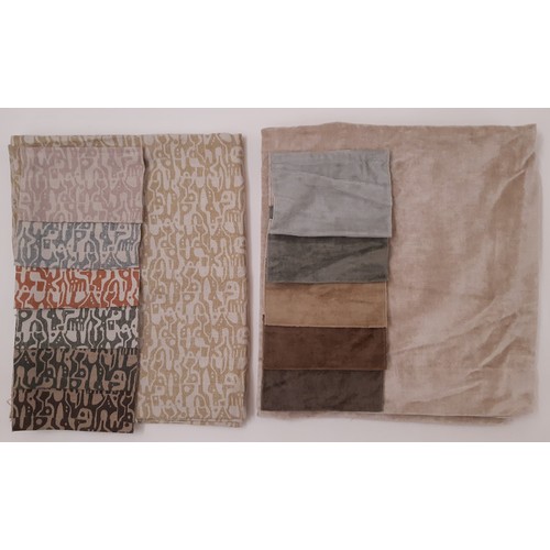 708 - Twenty large furnishing fabric samples by American based interior designer Kerry Joyce; panels have ... 