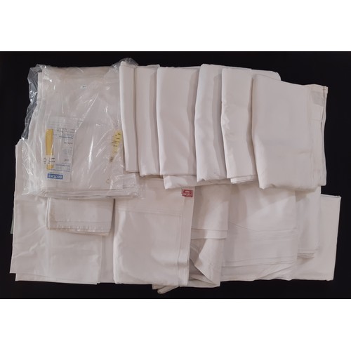 709 - 2 boxfuls of white bed linen mostly good quality cotton and linen sheets