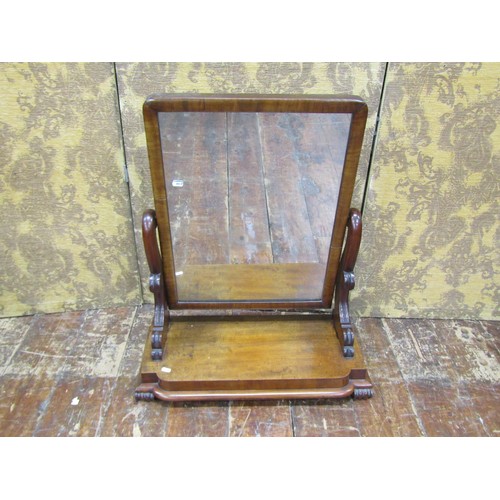 1397 - A Victorian toilet mirror on platform base