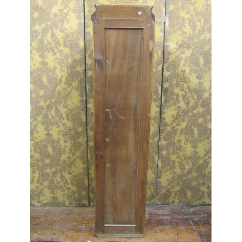 1416 - A continental art deco side cupboard partially enclosed with a glazed panelled door, 185cm high x 42... 