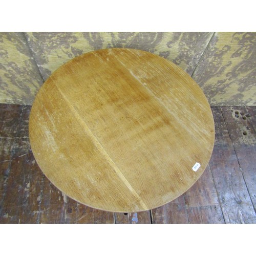 1435 - A circular oak occasional table in the Heals manner, 53cm diameter