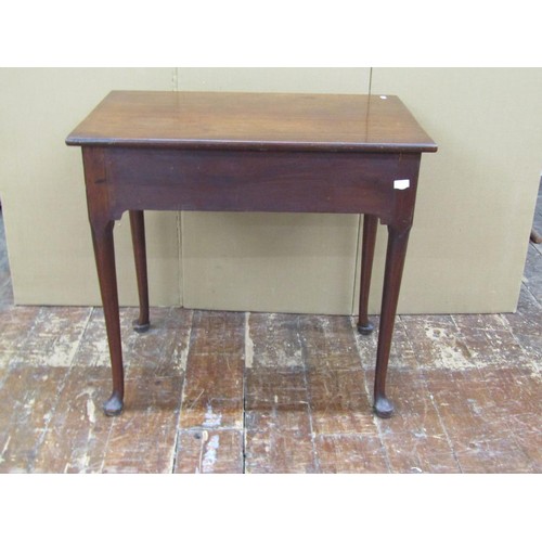 1462 - A Georgian mahogany country made side table on four pad feet, enclosing a frieze drawer, 80cm wide