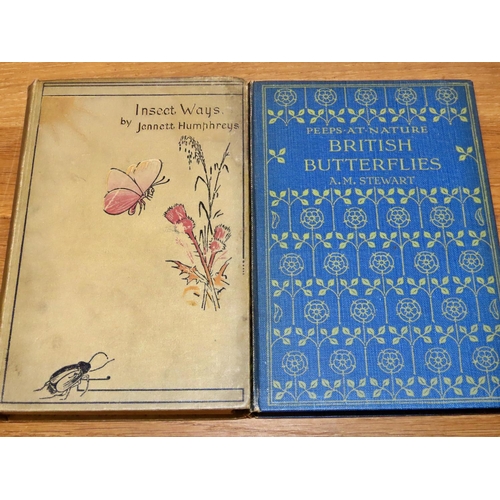 562 - Natural history, featuring a small library on butterflies, other insects and fish (20) including Fab... 