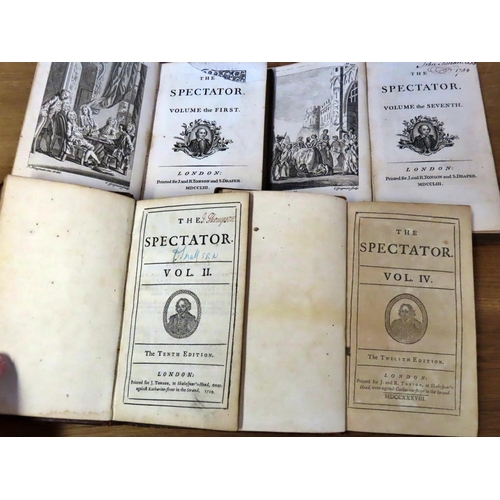 570 - Collection of 18th century The Spectator together with other contemporary social commentary (19) to ... 