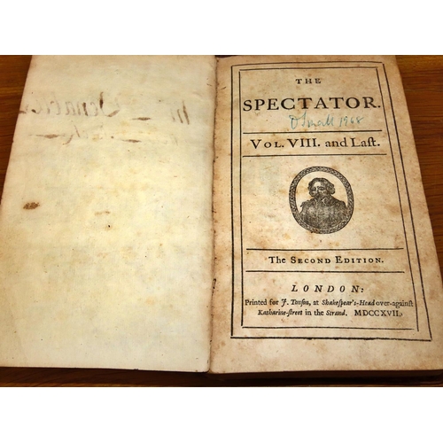 570 - Collection of 18th century The Spectator together with other contemporary social commentary (19) to ... 