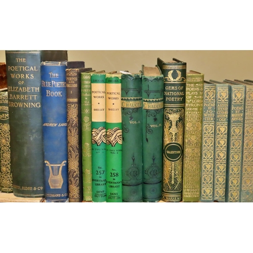 573 - Early 20th century editions of poetry classics to include works by Elizabeth Barrett Browning, Chauc... 