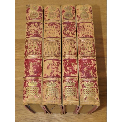 576 - A complete four volume set of The Poetical Works of John Milton (with notes of various authors) by T... 