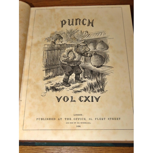 577 - Punch collection, 19th century compiled editions plus a complete set of 20 volumes of the 20th centu... 