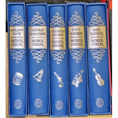 578 - Folio Society - five volumes of Patrick O'Brian collection of Master and Commander together with a f... 