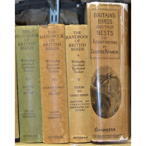 579 - A complete set of H F Witherby's The Handbook of British Birds (1943) (5 volumes) together with Geor... 