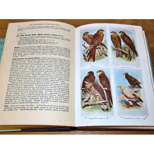 579 - A complete set of H F Witherby's The Handbook of British Birds (1943) (5 volumes) together with Geor... 