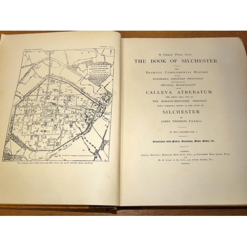 580 - The Book of Silchester, Hampshire by James Thomson, 2 volumes (1924) (31 x 26cm) limited edition of ... 