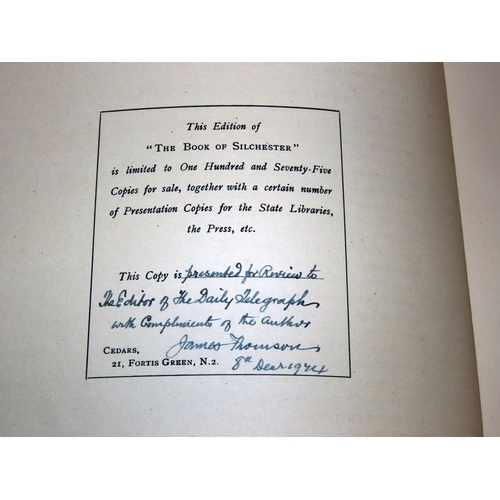 580 - The Book of Silchester, Hampshire by James Thomson, 2 volumes (1924) (31 x 26cm) limited edition of ... 