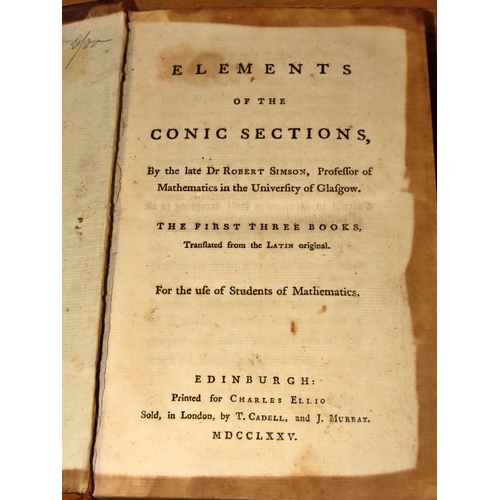 584 - Antiquarian library - scientific interest from the 18th and 19th centuries
A rare copy of Elements o... 