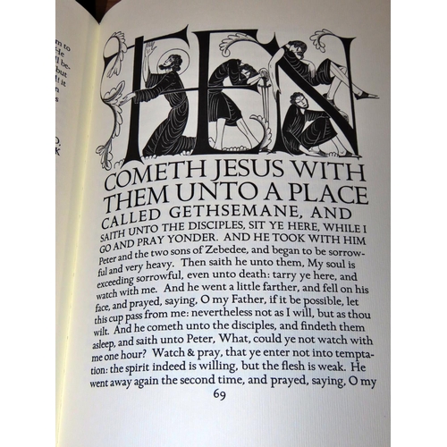 598 - The Four Gospels of the New Testament, with engravings by Eric Gill, a Folio Society edition of the ... 