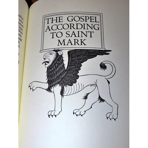 598 - The Four Gospels of the New Testament, with engravings by Eric Gill, a Folio Society edition of the ... 