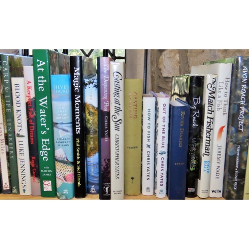 602 - Angling library (all signed) (50) to include books by Tony Miles, Chris Yates and many others, with ... 