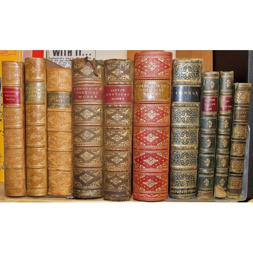 603 - Antiquarian interest - beautifully leather and gilt bound early 19th century editions of classical p... 