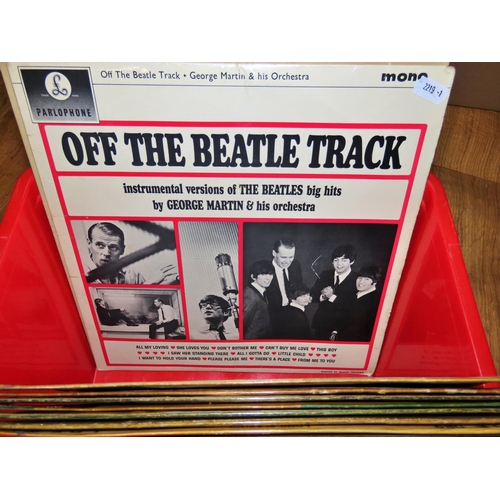 607 - Small collection of albums to include The Beatles, Elton John and Lindisfarne Live, together with a ... 