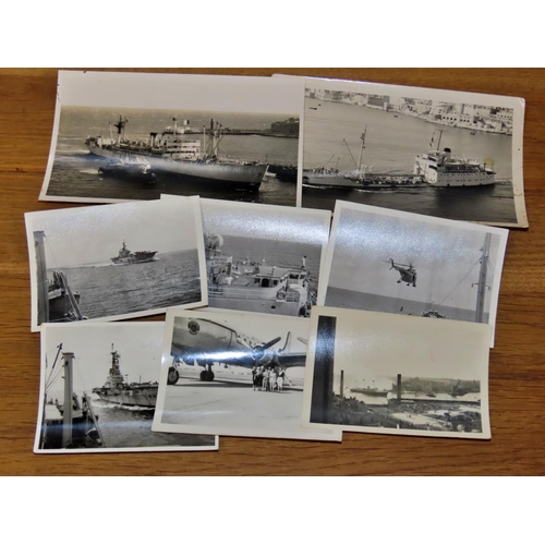 616 - A collection of naval photographs including the Admiral Graf Spee (on fire after being scuttled in M... 