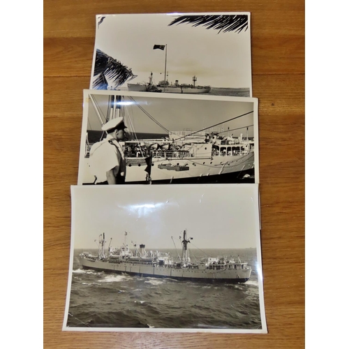 616 - A collection of naval photographs including the Admiral Graf Spee (on fire after being scuttled in M... 