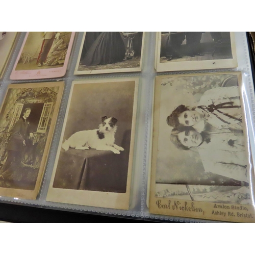 625 - Nine albums of Victorian portrait photo cards (1200+) from studios across the country