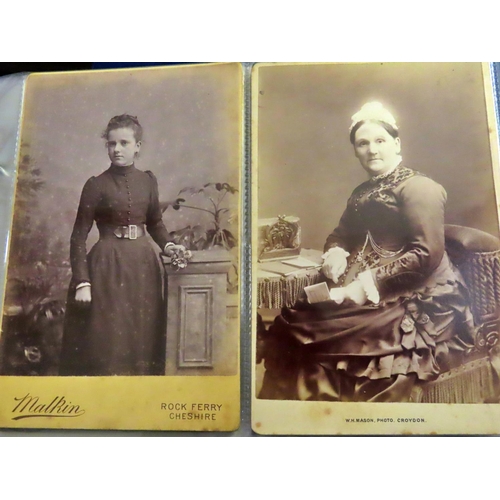 626 - Ten albums of Victorian postcard size portrait photographs from various UK studios including Liverpo... 