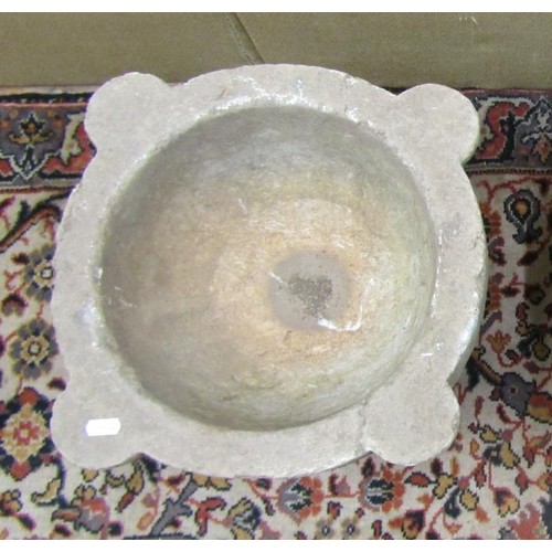 1409 - An antique stone mortar, 45cm diameter max