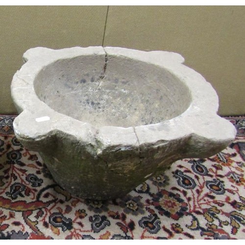 1410 - An antique stone mortar, 50cm max diameter