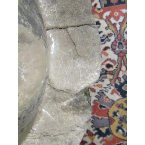 1410 - An antique stone mortar, 50cm max diameter