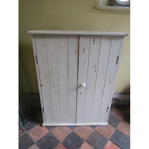 1346 - A painted pine kitchen cupboard, 90cm high x 70cm x 25cm