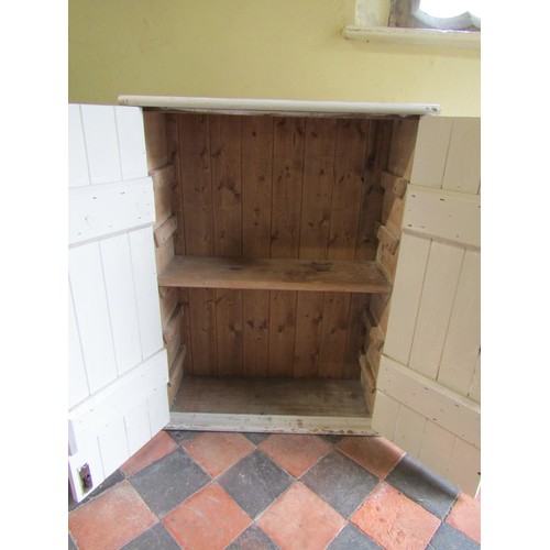 1346 - A painted pine kitchen cupboard, 90cm high x 70cm x 25cm