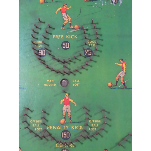 361 - An Association Football 'Pin Football' bagatelle board with four ball bearings.